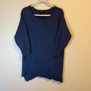 Verve Ami Navy Blue Scoop Neck Sweater 3/4 Length Sleeves